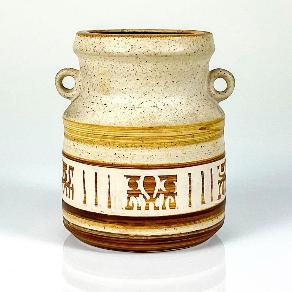 Vintage 1960's Israeli Kibbutz Pottery Signed; Mira